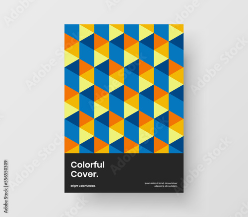 Modern mosaic tiles banner template. Minimalistic company cover design vector illustration.