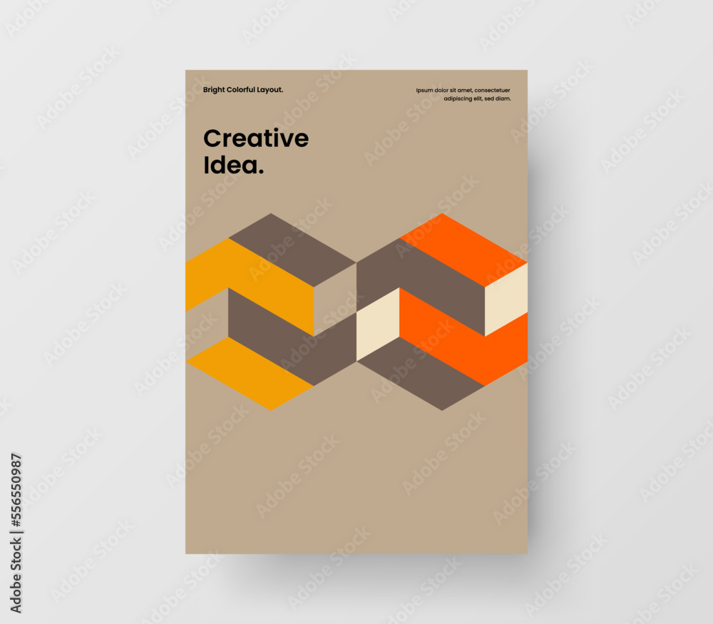 Original mosaic pattern company identity template. Modern corporate brochure vector design layout. Original mosaic pattern company identity template. Modern corporate brochure vector design layout.