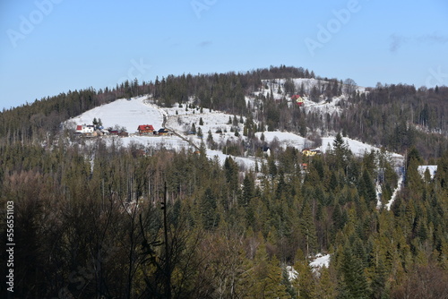 Cieślar, szczyt, Beskid, Śląski, góra, krajobraz, 