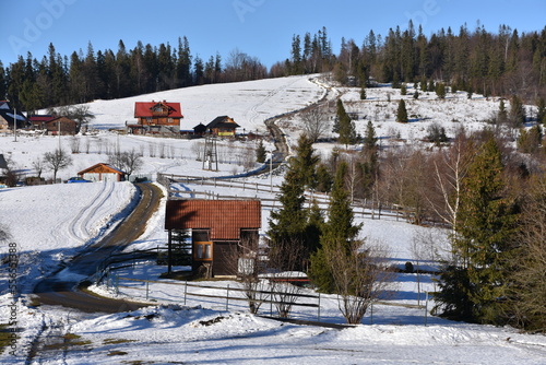 Cieślar, szczyt, Beskid, Śląski, góra, krajobraz, 