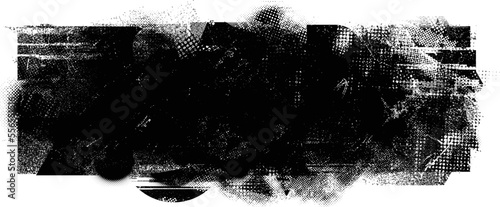 Glitch distorted geometric shape . Noise destroyed logo . Trendy defect error shapes . Glitched frame .Grunge textured . Distressed effect .Vector shapes with a halftone dots screen print texture.