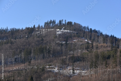 Wielki Stożek, szczyt, Beskid Śląski, góry, zima,  photo