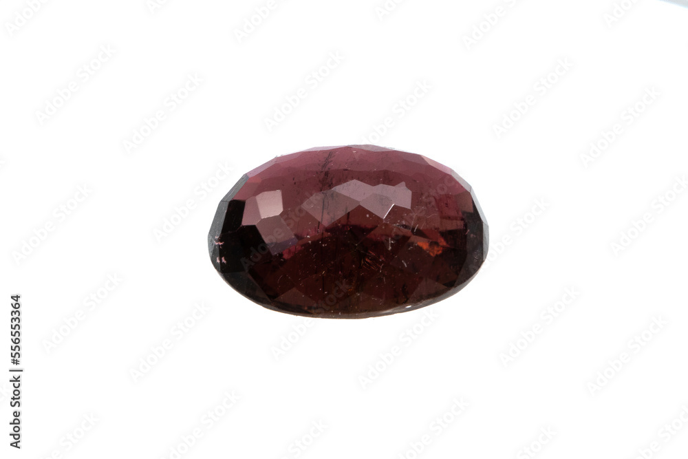 Natural stone tourmaline rubellite on white background Natural stone tourmaline rubellite on white background