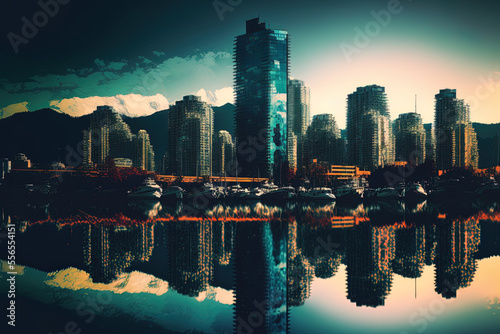 Vancouver, Canada. Generative AI photo
