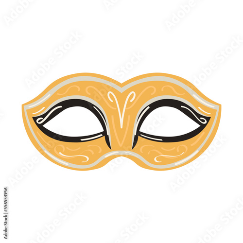 Beautiful carnival mask on white background