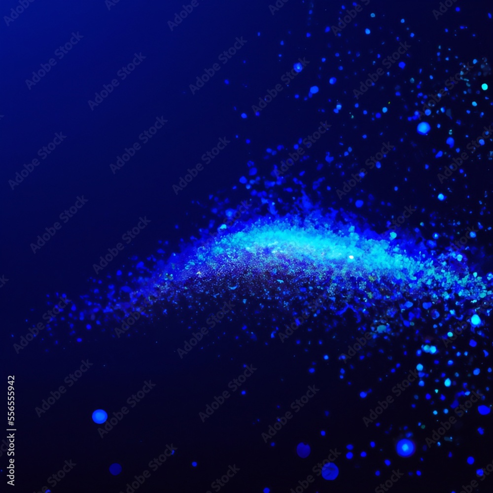 Dark blue and glow particle abstract background.