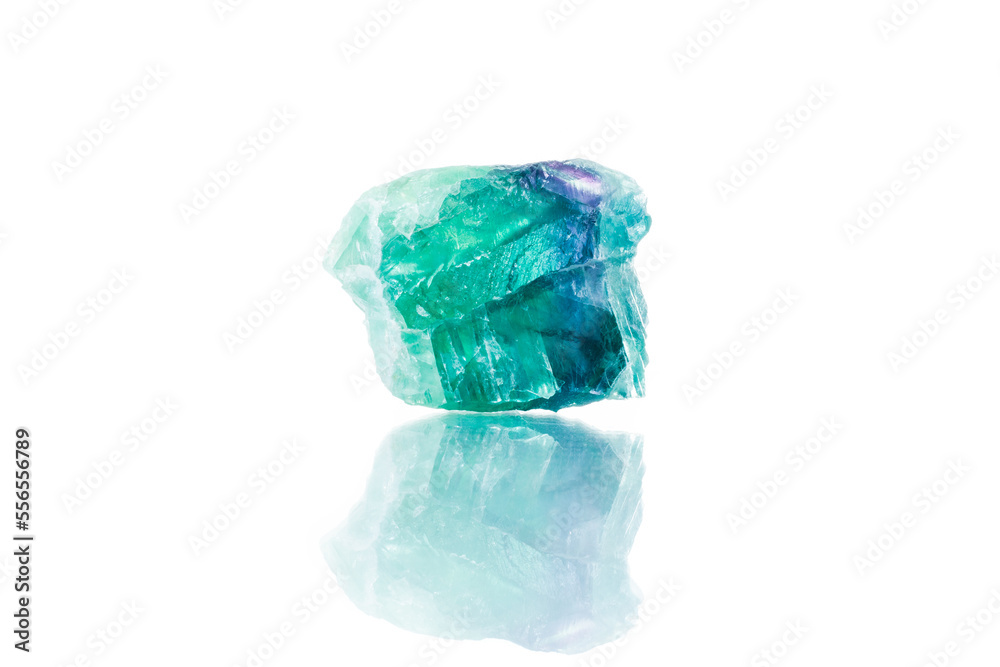 Fototapeta premium fluorite specimen isolated on white