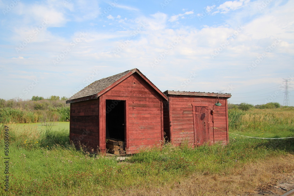 red barn in the field red barn in the field