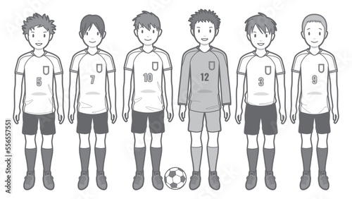 サッカー選手のベクターイラスト