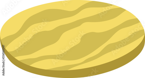 Wooden cutting board flat icon