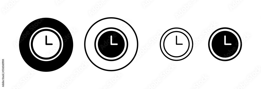 Clock icon vector illustration. Time sign and symbol. watch icon Clock icon vector illustration. Time sign and symbol. watch icon