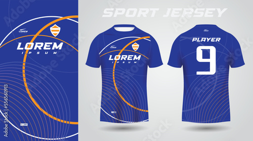 blue yellow shirt sport jersey design