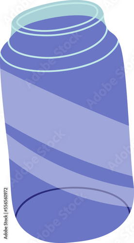 Glass jar for drinks flat icon