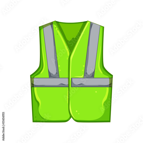 front safe vest cartoon. front safe vest sign. isolated symbol vector illustration