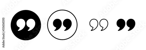 Quote icon vector illustration. Quotation mark sign and symbol