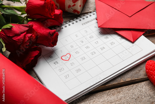 Calendar with marked date o...