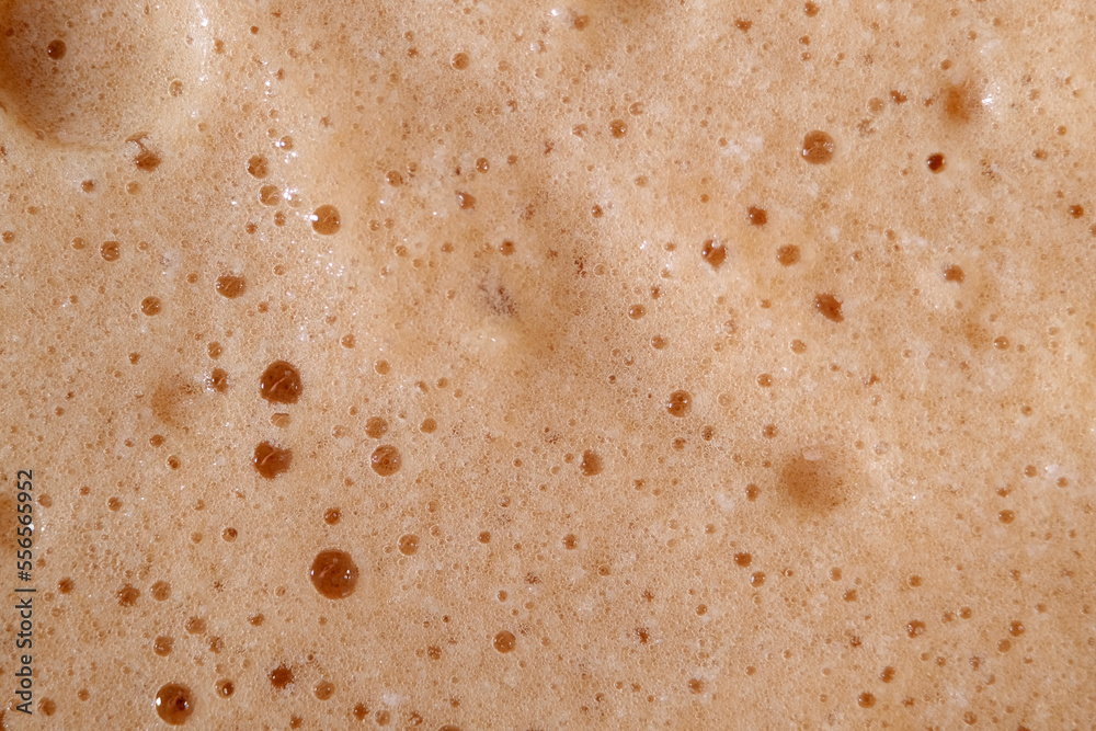 Mixture of coconut powder on cola drink Mixture of coconut powder on cola drink