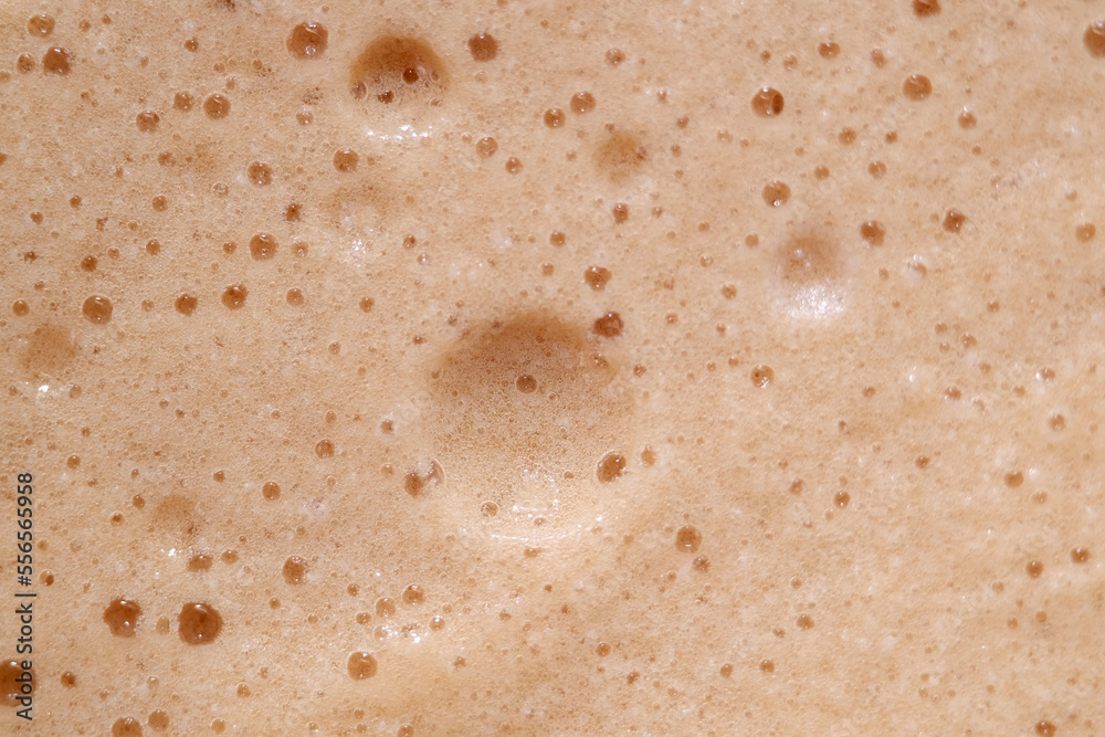 Mixture of coconut powder on cola drink Mixture of coconut powder on cola drink
