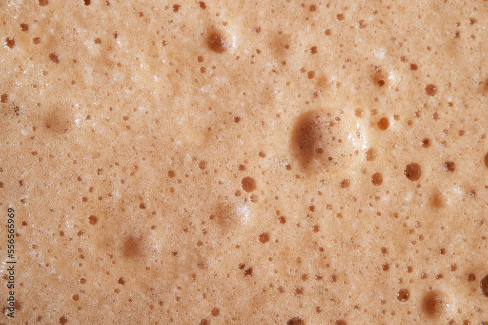 Mixture of coconut powder on cola drink Mixture of coconut powder on cola drink