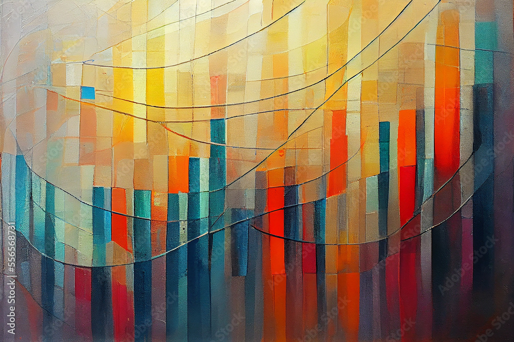 Obraz premium Abstract background with lines and curves