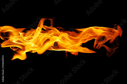 Abstract Fire flame on black background © peekeedee
