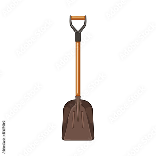 farm shovel tool cartoon. farm shovel tool sign. isolated symbol vector illustration