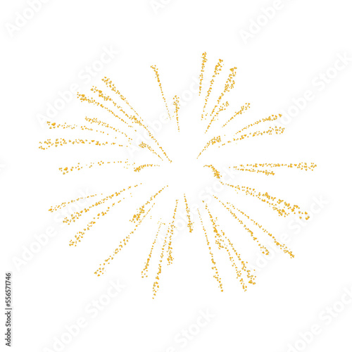 Golden fireworks, background explosion, burst plume golden , crumbs. Isolated gold dust. Celebration jewelry, carefully placed by hand. Jewel confetti firework. Burning pyrotechnic. Png © Nanotrillion