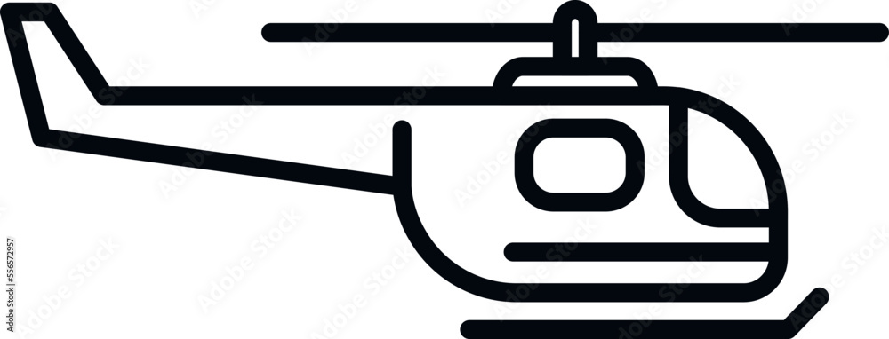 Flying rescue helicopter icon outline vector. Air transport. Aerial guard Flying rescue helicopter icon outline vector. Air transport. Aerial guard