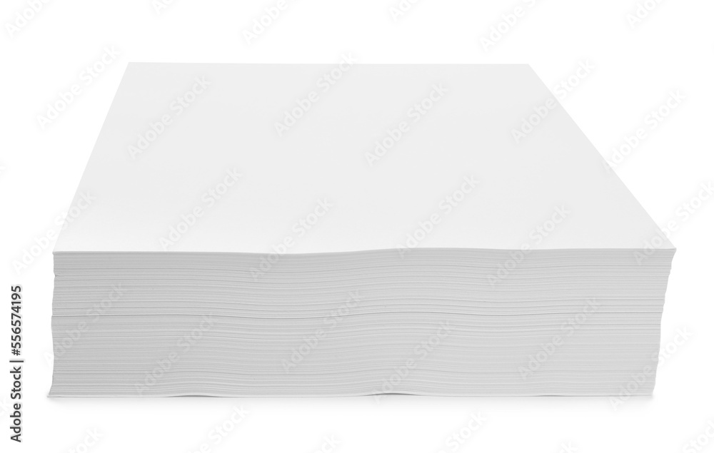 Stack of paper sheets isolated on white Stack of paper sheets isolated on white