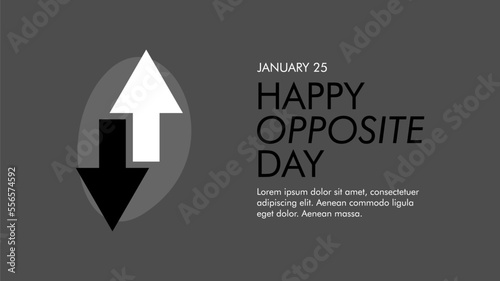 happy opposite day banner design