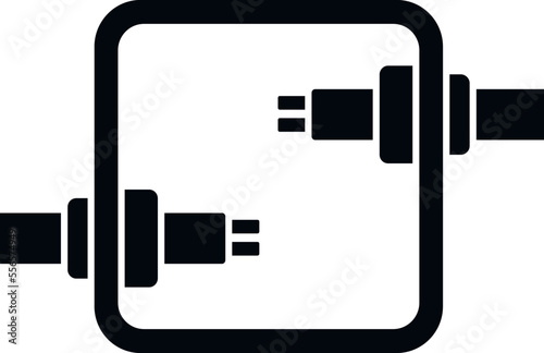 Wall breaker icon simple vector. Safety current. Plug mount