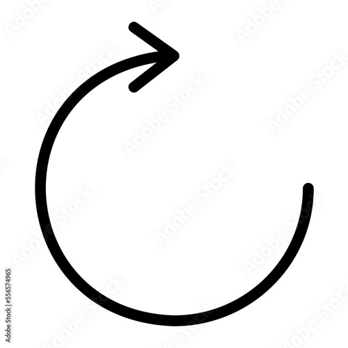 clockwise line icon