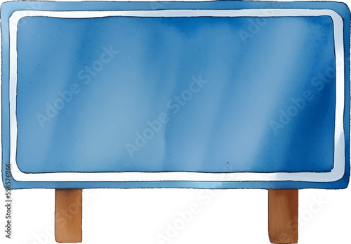 sign board hand drawn with watercolor painting style illustration