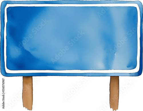 sign board hand drawn with watercolor painting style illustration