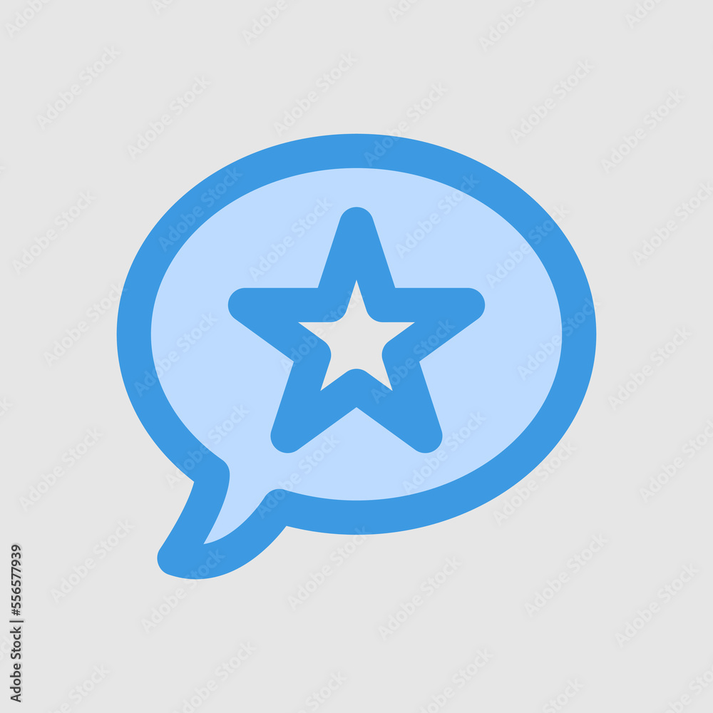 Rating icon in blue style, use for website mobile app presentation Rating icon in blue style, use for website mobile app presentation