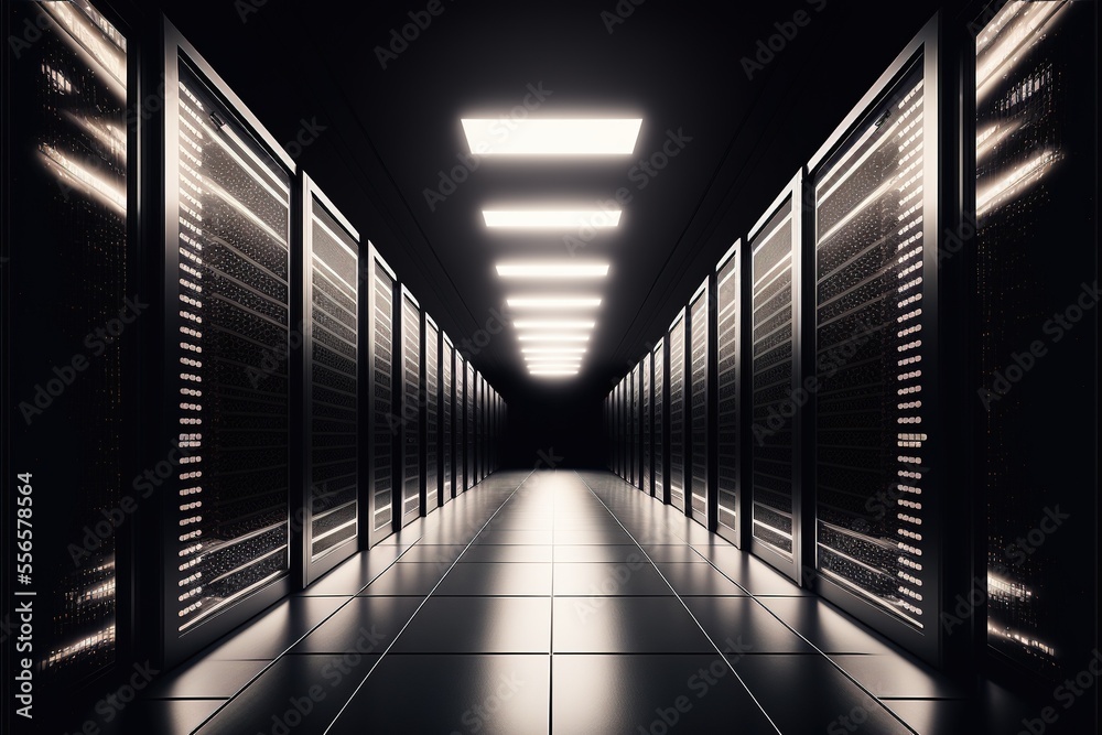 Fototapeta premium Highend futuristic server room