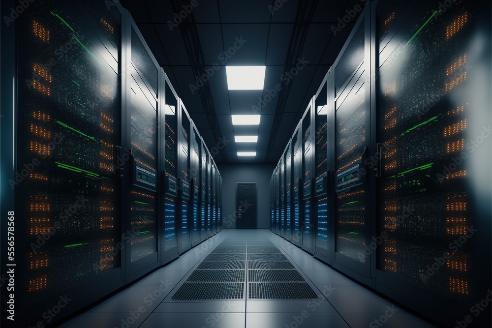 Fototapeta premium Highend futuristic server room