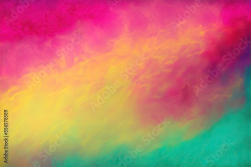 bright Colorful pink  yellow and turquoise gradient noisy grain generative ai  background texture
