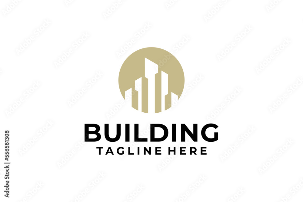 Business building logo design for brand identity