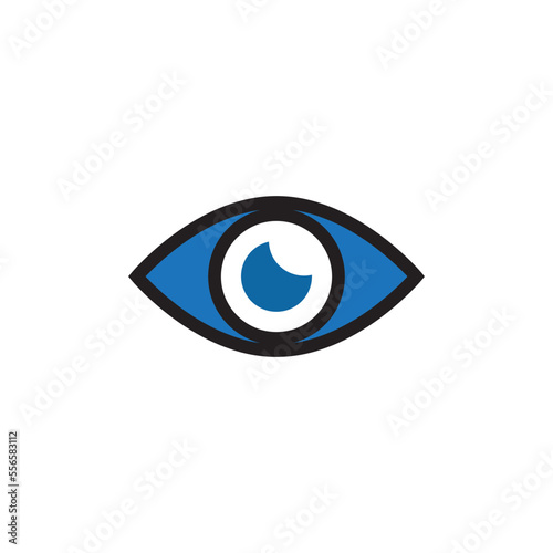 Eye icon vector logo design illustration