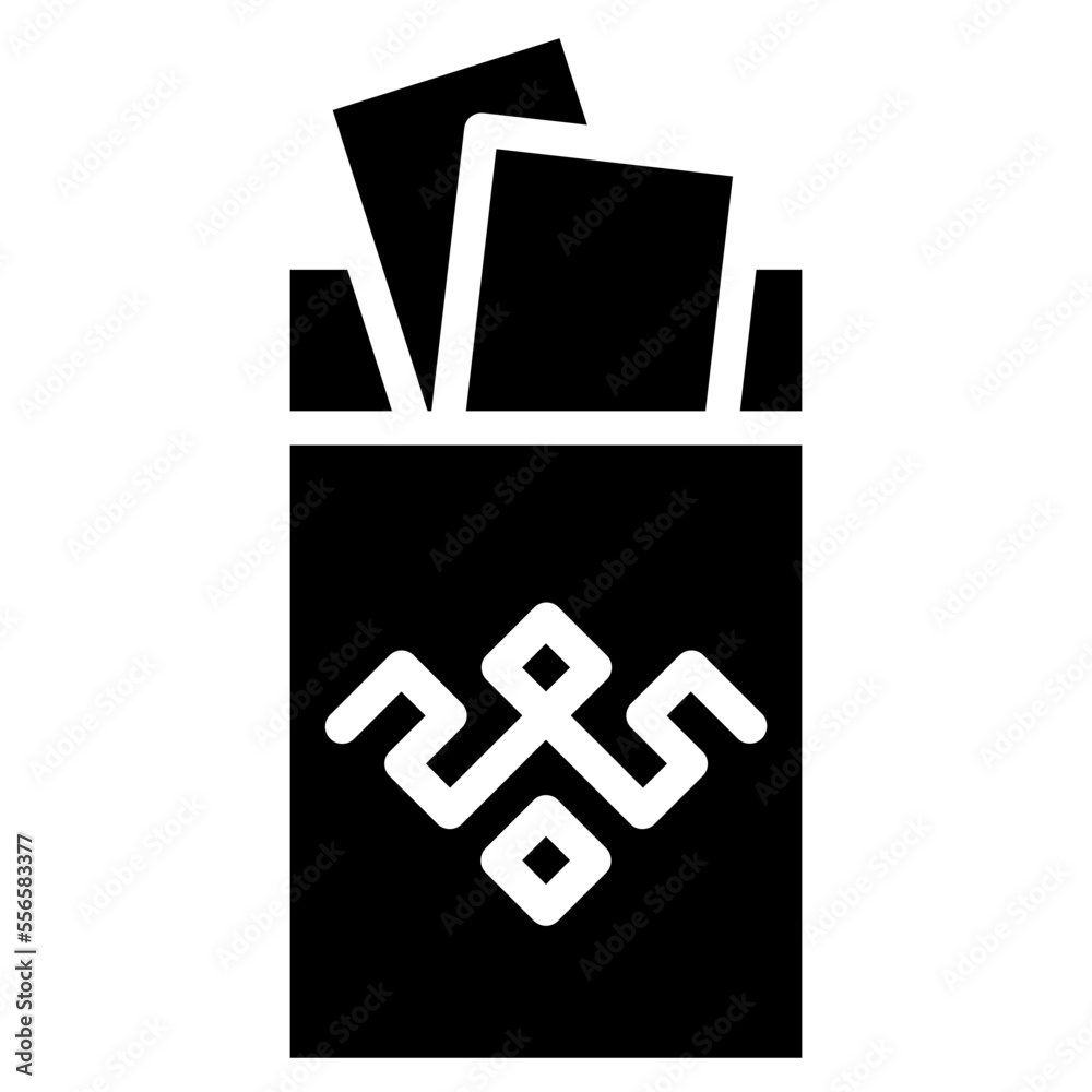 Obraz premium Red envelopes solid icon.