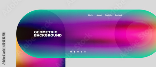 Abstract circles and round shapes landing page background. Vector Illustration For Wallpaper, Banner, Background, Card, Book Illustration, landing page. Pattern design concept