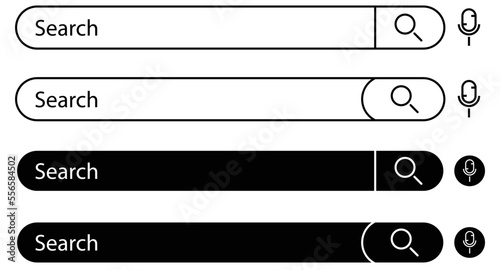 search bar icon. web serach collections. silhouette style symbol, vector illustration
