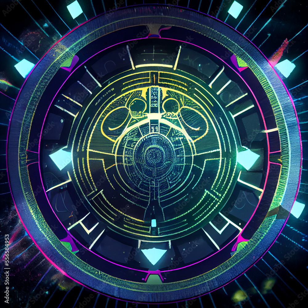Naklejka premium Magic Circle, AI 