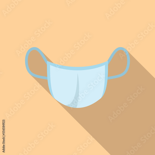 Allergy face mask icon flat vector. Seasonal allergic. Spring nose