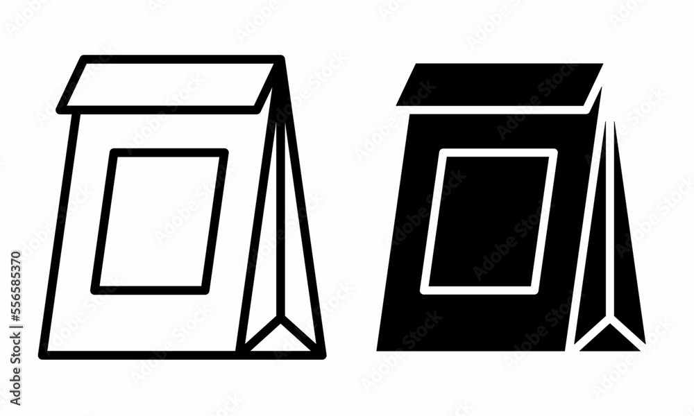 Paper plastic icon illustration. Stock vector. Paper plastic icon illustration. Stock vector.