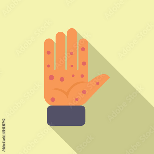 Hand seasonal allergy icon flat vector. Season disease. Diagnosis allergen