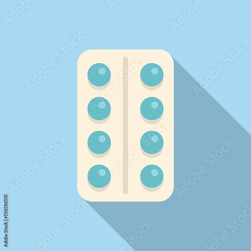Blister allergy icon flat vector. Pollen season. Seasonal disease