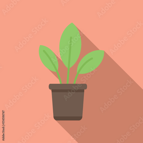 Seasonal allergy plant pot icon flat vector. Spring disease. Patient sick
