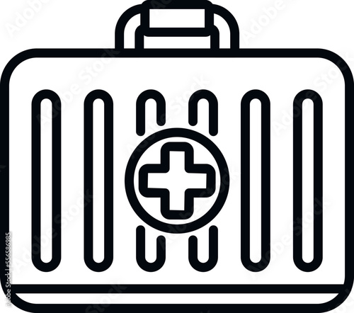 First aid kit icon outline vector. Sneeze person. Sick season